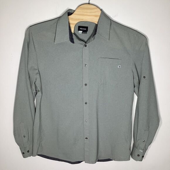Marmot Mens Long Sleeve Button Up Lightweight Vented Shirt Size XL - Picture 2 of 9